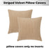 Kevin Textile Throw Pillow Covers Soft Corduroy Decorative Set of 2 Boho Striped Pillow Covers Pillowcases Farmhouse Home Decor for Couch Bed Sofa...