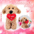 Dog Plush Stuffed Animal Puppy Dog with a Heart I Woof You Gifts Cute Heart Dog Toys for Girls Boys Couple Mom Birthdays Wedding Christmas Valenti...
