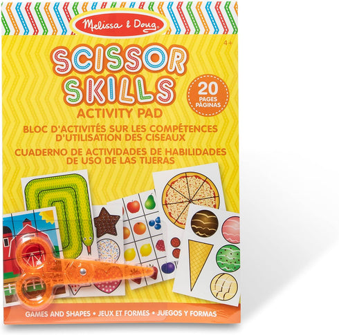 Melissa & Doug Scissor Skills Activity Book With Pair of Child-Safe Scissors (20 Pages) - FSC Certified...