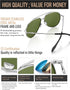 LUENX Aviator Sunglasses for Women Men Polarized Lens Trendy Sun Glasses - UV 400 Protection 60MM with Accessories Driving...