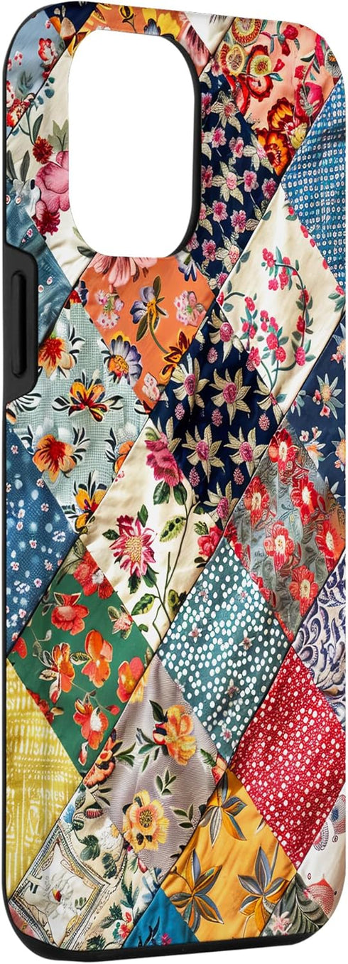 iPhone 14 Pro Max Patchwork Quilt Design for Quilters Crafters Sewers Grandma Case...