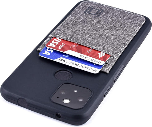 Dockem Luxe M2T Wallet Case for Google Pixel 4a 5G (6.2"): Built-in Invisible Metal Plate for Magnetic Mounting with Canvas Style Synthetic Leathe...