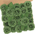 N&T NIETING Roses Artificial Flowers, 25pcs Artificial Flowers Foam Flowers with Stems for DIY Cake Decoration Wedding Party Home Decoration, Army...