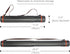 VViViD Extra Large Black Plastic Telescoping Transit Poster & Document Storage Tube w/Adjustable Nylon Carrying Strap (Medium (17.5" x 2.5"))...