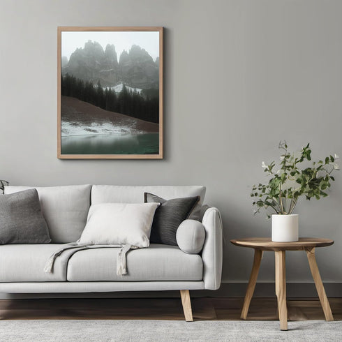 Posterizer 1 pcs-beautiful nature scene with evergreen trees and mountains 6-Landscape & Nature Art-Gift for Art Lovers-Decor for Home & Office- u...
