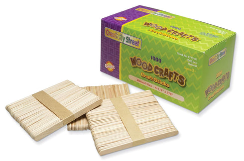 Creativity Street Premium Wood Craft Sticks, Natural, Pack of 1000, 4-1/2 X 3/8 X 1/2 in...