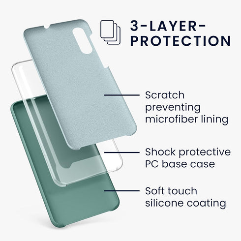 kwmobile Case Compatible with Samsung Galaxy A50 Case - TPU Silicone Phone Cover with Soft Finish - Arctic Night...