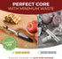 Orblue Premium Apple Corer Tool - Durable Stainless Steel Fruit Core Extractor Tool - Apple Corer Remover, Red...