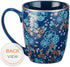 Christian Art Gifts Blue Bible Verse Mug – Floral Faith Mug for Women & Men, Ceramic Coffee Mug w/Gold Trim & Psalm 20:4 Calligraphy – “The Desire...