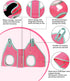 Dog Grooming Hammock,2024 New Version Barbie Pink Medium Dog Hanging Harness Holder for Nail Clipping,Dog Nail Trimming Hammock,Dog Sling Restrain...