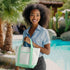 DALIX 14" Mini Small Cotton Canvas Party Favor Wedding Gift Tote Bag in Mint Green...