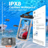 [2 Packs - 8.5“ Noctilucent Floatable Waterproof Phone Pouch Waterproof Phone case for iPhone Samsung Beach Swimming Kayaking Boating Fishing Divi...