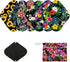 7pcs Pack Cloth Pads Including 1pc Mini Wet Bag +6pcs Bamboo Charcoal Cloth Reusable Menstrual Pads/Reusable Sanitary Pad/Mama Panty Liners (All R...