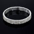 Women Rhinestone Stretch Ankle Bracelet Silver Sparking Tennis Bracelet Crystal Anklet Foot Chain Jewelry (3 Row - 2pcs)...