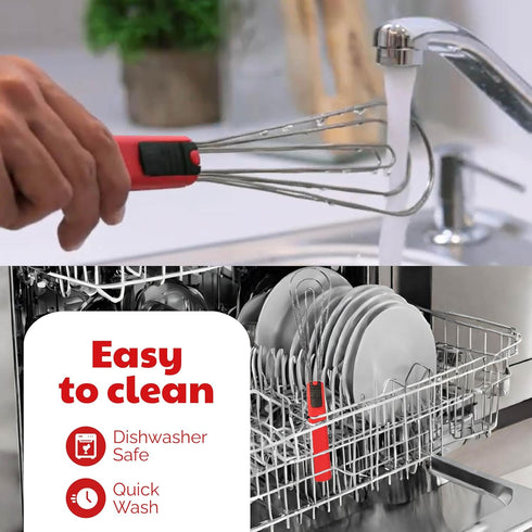 Tongs for Cooking Multipurpose 6-in-1, Kitchen Utensils, Whisks for Cooking, Egg Beater Mixer, Salad Tongs for Serving Grill Bbq Steel...