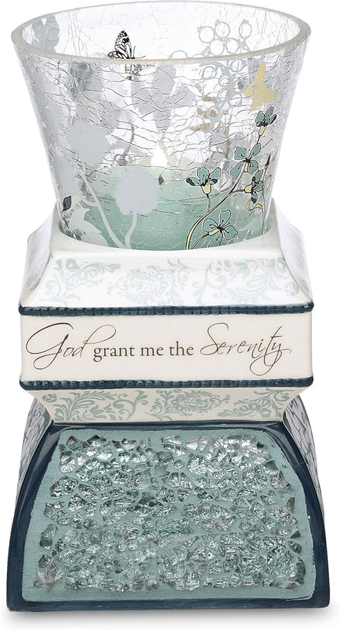 Pavilion Gift Company Mother-5.5" Holiday Tealight Holder, Teal...
