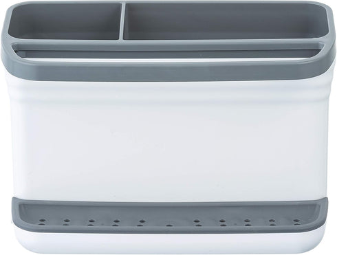Glad Kitchen Sink Organizer Caddy with 2 Compartments | Sponge Holder for Soap, Scrubber Brush, and Dish Cloth | Drain Holes and Pour Spout Keeps ...