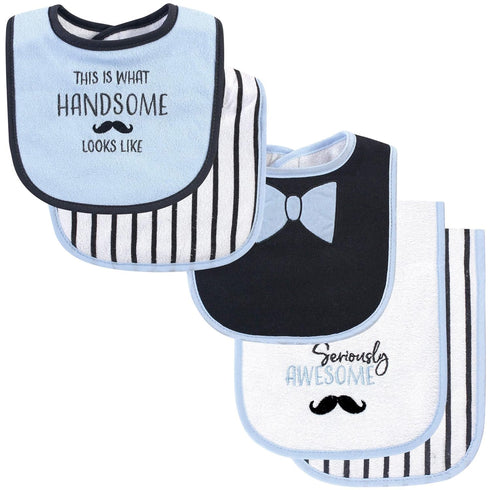 Hudson Baby Unisex Baby Cotton Terry Bib and Burp Cloth Set, Seriously Awesome, One Size...
