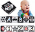 Black and White High Contrast Baby Cloth Book Toys,Baby Soft Books Age 0-6 Months,Baby Book for Brain Development in Newborns Aged 6-12 Months,Mon...
