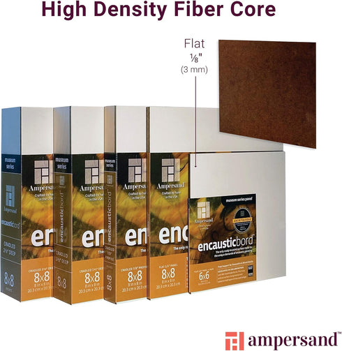 Ampersand Art Supply Wood Painting Panel: Museum Series Encausticbord, 1/8 Inch Depth, 8" x 10"...