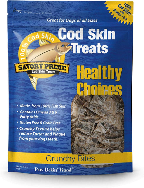 Savory Prime Cod Skin Crunchy Bites, 4-Ounce (61004)...