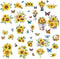 CRASPIRE 8 Sheets 8 Styles Sunflower Window Stickers Spring Summer Theme Butterfly Stickers Window Clings Wall Decor Decals for Fridge Bedroom Liv...