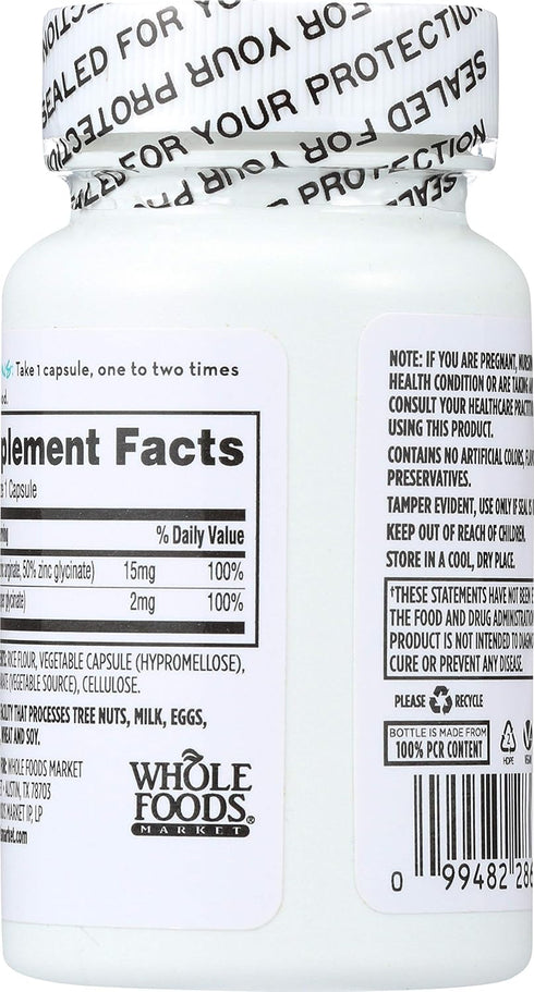 365 Everyday Value, Chelated Zinc plus Copper, 60 ct...