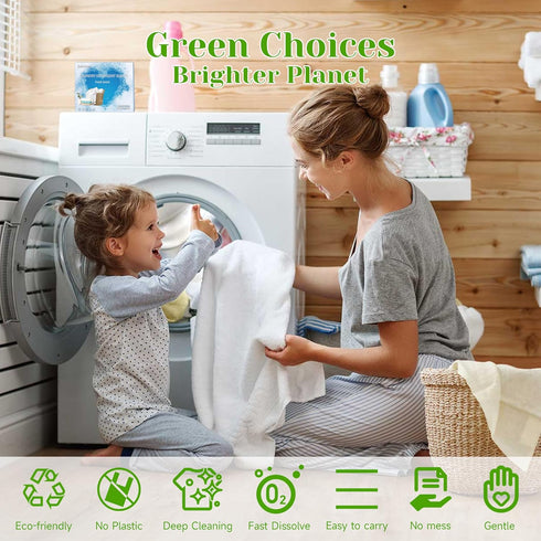 Laundry Detergent Sheets - Laundry Sheets Detergent Eco-friendly No Plastic Recyclable Packaging,Washing Detergent Soap Strips for Home Dorm Trave...