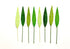 TH 50 pcs. Mixed Tone Green Grass Leaves with Wire Stems 8 mm Mulberry Paper Leaves Craft Supplies Scrap Booking Embellishments for so Many Card C...