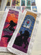 12 pieces Princess DIY Cotton Cross Stitch Bookmark,Cotton Edged Book Mark Classical Fairy Princess Counted Cross Stitch kit...