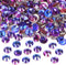 2880PCS Art Nail Rhinestones Non Hotfix Glue Fix Round Crystals Glass Flatback for DIY Jewelry Making with one Picking Pen (ss10 2880pcs, Purple V...