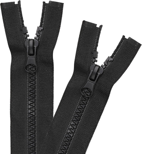 YAKA 10PCS #5 27inch Nylon Coil Zippers Sports Suits Zippers Coat Jacket Clothes Tailor Sewing Tools Garment Accessories (Black, 27inch)...