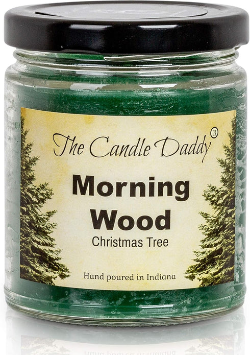 Morning Wood- Christmas Tree & Pine Scented Candle - Funny Holiday Candle for Christmas, New Years - Long Burn Time, Funny Holiday Fragrance, Hand...