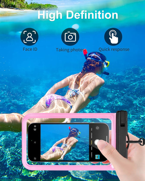2024 2 Pack Waterproof Phone Pouch, Cruise Ship Essentials Must Haves Dry Bag for Vacation Beach Travel Kayak Accessories, Water Proof Case for iP...