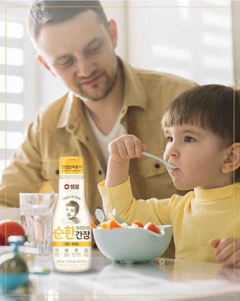 SEMPIO For Baby Kids, Mild Soy Sauce for Stir-Fry - Free from Additives, 50% Less Salt, Delicious Flavor, Apple & Pear Infused, Flavor-Locking Bot...