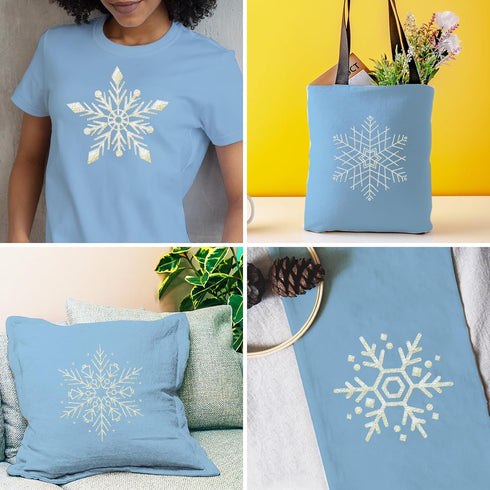 INFUNLY 4 Pack Snowflake Embroidery Kits Cross Stitch Kits for Beginners Adults Christmas Needlepoint Starter Kit with Instructions for Thanksgivi...