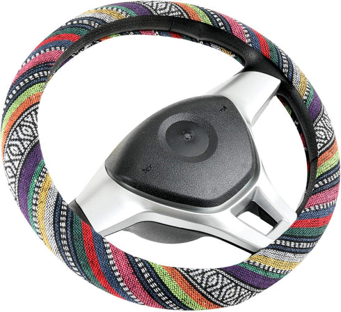OceeK Car Steering Wheel Cover 15 inch Steering Wheel Cover for Car Cloth Steering Wheel Covers for Women Steering Wheel Cover 15 inch Universal B...