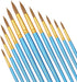12pcs Watercolor Brushes Round Face Paint Brushes for Acrylic Painting, Round Body Paintbrushes Artist Water Color Oil Paint Brushes for Canvas Cr...