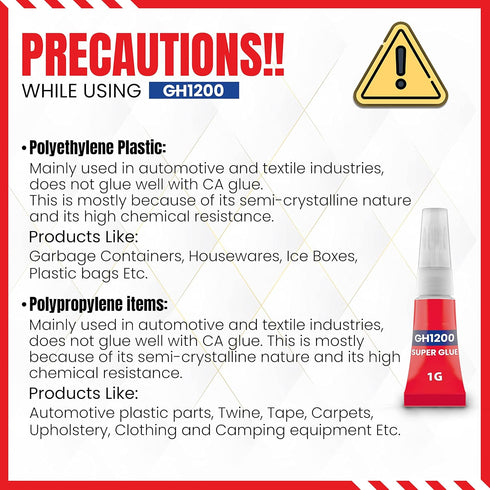 1 Gram (Pack of 24) Single use Super Glue All Purpose, Super Fast, Thick & Strong Adhesive Superglue, Cyanoacrylate Glue for Hard Plastics, DIY Cr...