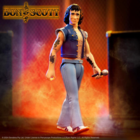 Super7 Bon Scott - 3.75" Bon Scott Action Figure with Accessory Classic Rock Collectibles and Retro Toys...