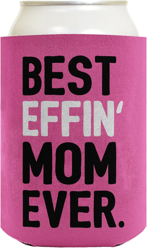 Mom Dad Gifts Best Effin' Mom and Dad Ever Funny Mom Dad Announcement Mom Dad Gift Set 2 Pack Can Coolie Drink Coolers Coolies Blue & Pink...