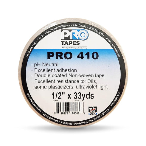 Pro® 410 ATG High-Tack Adhesive Transfer Tape - Non-Woven, PH-Neutral Double Sided Tape - Permanent Bond for Cloth, Vinyl, Cork, Paper & Plastic -...