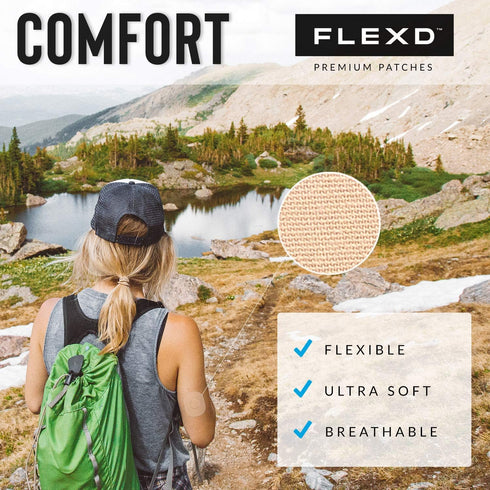 Flexd - Freestyle Adhesive Patches (30 Pcs) - Libre Adhesive Patch Covers for CGM - Tan...