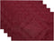 Elrene Home Fashions Caiden Elegance Damask Fabric Placemats, 13" x 19", Cranberry, Count 4 (Pack of 1)...