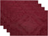 Elrene Home Fashions Caiden Elegance Damask Fabric Placemats, 13" x 19", Cranberry, Count 4 (Pack of 1)...