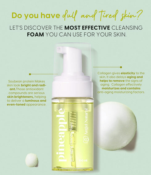 Collagen Face Cleanser Foam, Anti Aging Benefits, Makeup Remover, Rejuvenating and Radiance, Daily Face Wash, Detoxifying Cleanser Foam, Korean Sk...