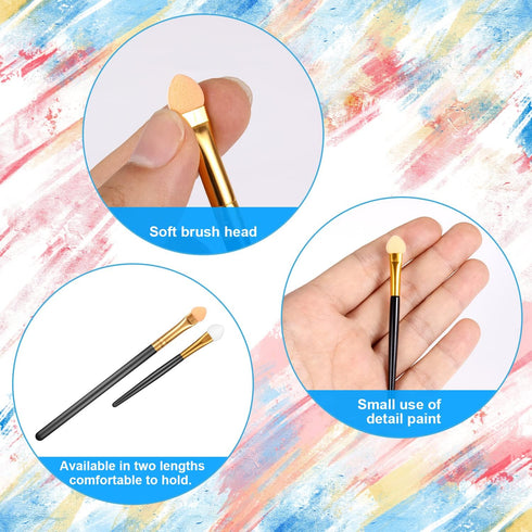 30pcs Sponge Applicators Pastel Painting Brushes, Pastel Sponge Detailed Ink Paints Brush Tools for Painting DIY Scrapbooking Cards Making (4.4in,...
