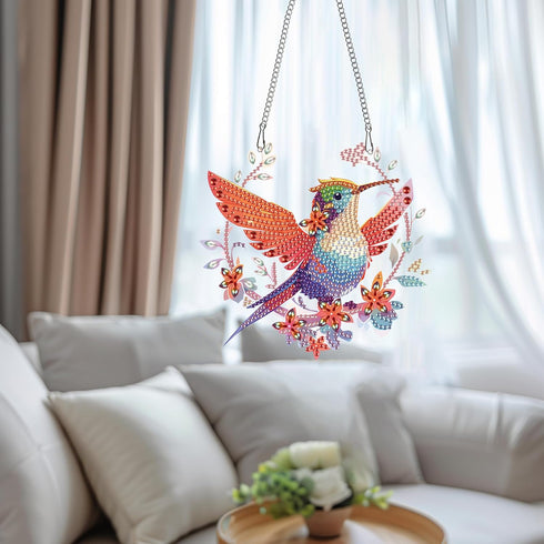 LFMU 2 Pack Diamond Art Painting Kits,Special Shaped Rhinestone Gem Art Window Pendants,Home Garden Wall Hanging Decor Kits Single-Sided Printed.....
