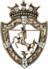 Vintage Golden Tone Queen Crown Pin Brooch Crystal Horse Racing Chapter Badge...