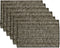 Sweet Home Collection 100% Cotton Placemats for Dining Room Rectangle Two Tone Woven Fabric 13" x 19" Soft Durable Table Mat Set, Set of 6, Chocol...